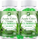 Apple Cider Vinegar & Sea Moss Gummies, Biologische ACV Gummies met Moeder Supplement ondersteunt Immune, Digestieve Gezondheid voor volwassenen en kinderen, Seamoss Gummy met Vitamine B6 B9, B12