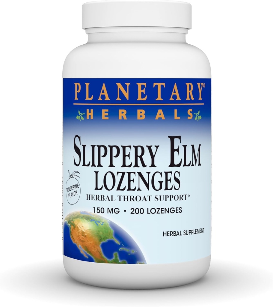 PLANETAIRE KRUIDEN Slipperig Elm Lozenges, Tangerine, 200 Tellen
