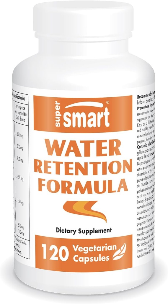 Supersmart - Waterretentie Formulatie (Advanced Complex) - met Dandelion, Guarana, Cafeïne, Betalains - Natural Lymphatic Drainage Supplement 