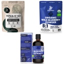Junglepoeders Ultimate Men's Health & Wellness Bundle: 5oz Tongkat Ali Powder, 5oz Wild Blueberry Powder & 3.4oz Organic Bilberry Liquid Extract - Premium Supplements for Drive, Passion, Eyesight