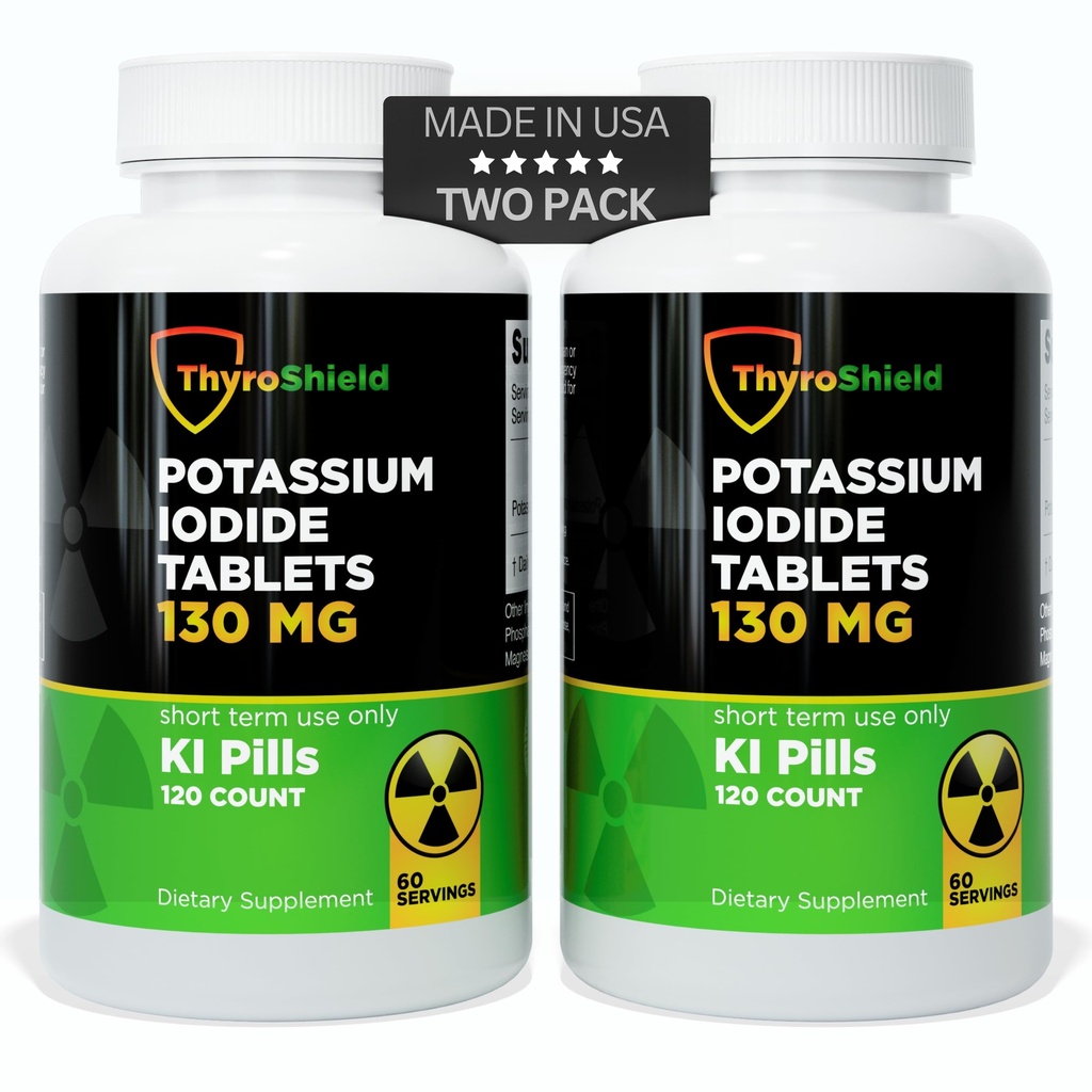 Comprimés d'iodure de potassium - 130mg Comprimés d'iode pour l'exposition aux radiations.