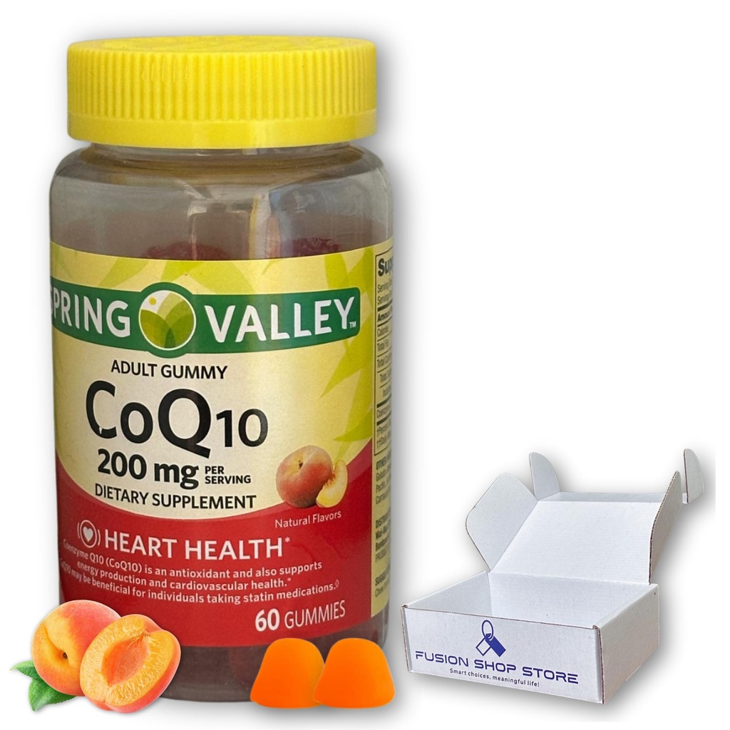 FUSION Shop Store Slimme keuzes, betekenisvol leven! Coq10 200mg Gummies- Co-enzymsupplement voor volwassenen 60 ct (verpakking van 1)