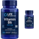 Levensverlenging Vitamine B6 250 mg, 100 Vegetarische Capsules & Folaat & Vitamine B12, Vegetarische Capsules, Wit, 90 Tel.