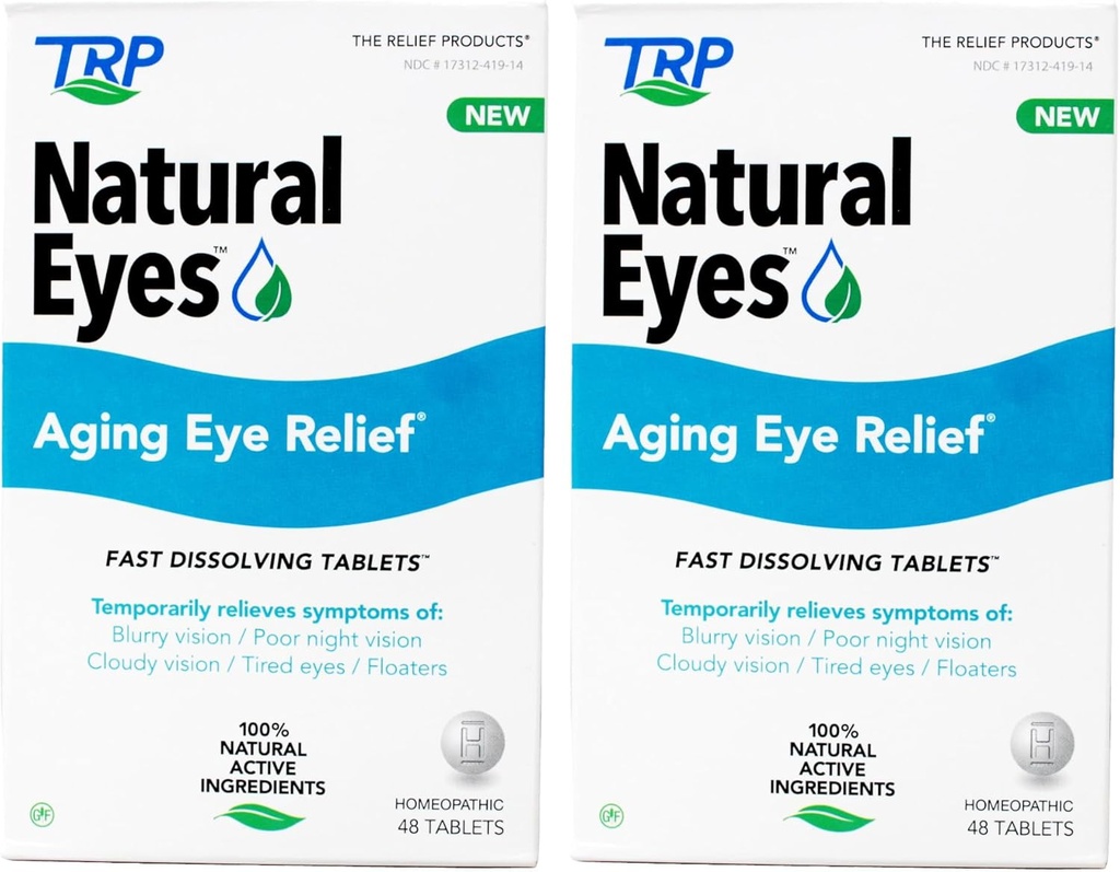 TRP Natuurlijke Ogen, Homeopathische Tabletten, Glutenvrij, 48 ct (verpakking van 2)