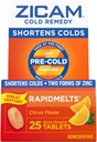 Zicam Cold Remedy Zink Rapidmelts, Citrus smaak, 25 Tellen (verpakking van 2)