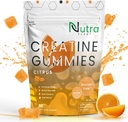 Creatine Monohydraat Gummies - 5g kauw-monohydraatgom voor mannen en vrouwen - Verhoog de sterkte, spier bouwer - Verhoogt energie en focus - lage calorie, veganistisch en glutenvrij