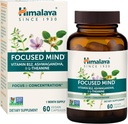 Himalaya Focused Mind with Ashwagandha, Bacopa & L-Theanine for Focus, Energy and Attention, 60 Capsules, 1 maand supply, Vegan, Glutenvrij