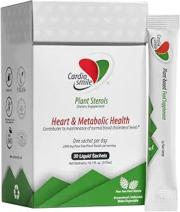2000mg Plant Sterols Ondersteunt gezonde cholesterolniveaus met 1400 mg bèta-sitosterol voor hart- en stofwisselingsondersteuning, 90 dagen levering in vloeibare verpakkingen voor eenmalig gebruik
