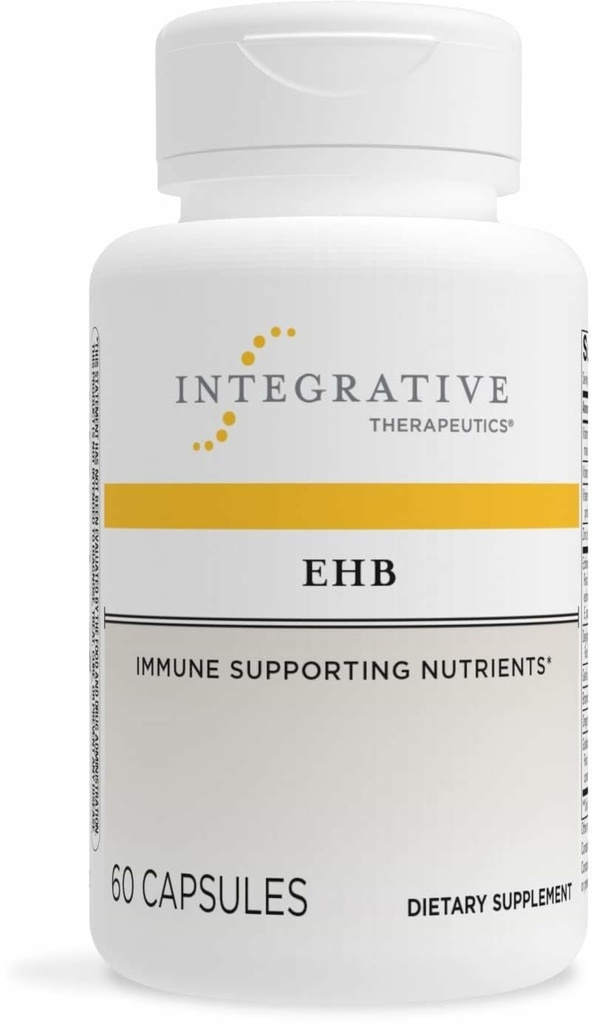 Thérapeutique intégrative EHB - Supplément de soutien immunitaire aux vitamines A, C et B6* - Support minéral au zinc - Sans lait et sans gluten - 60 capsules (20 portions)