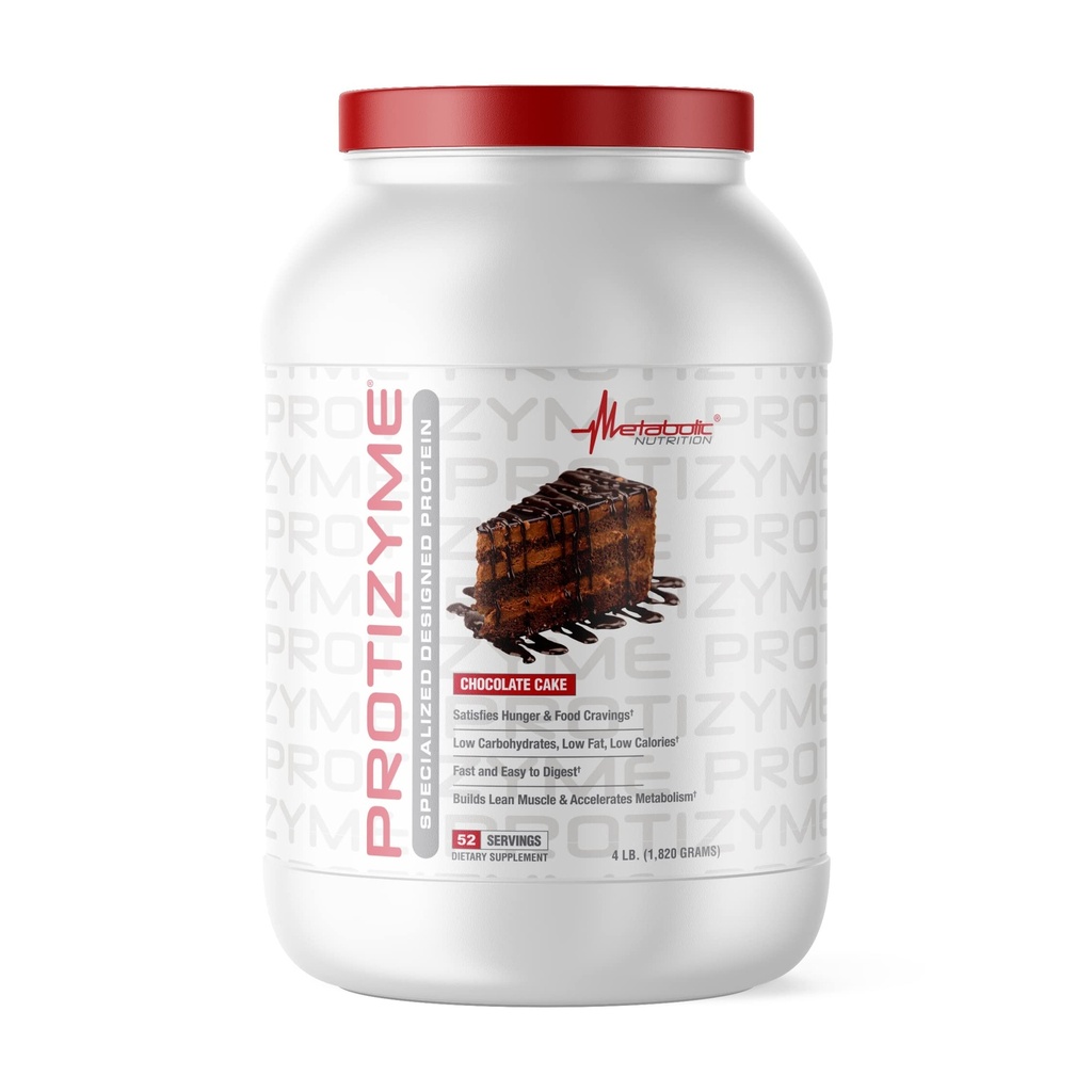 Metabolische Voeding, Protizyme, 100% Wei Proteïne Poeder, Hoog Proteïne, Lage Carb, Lage Vet Wei Proteïne, Digestieve Enzymen, 24 Essentiële Vitaminen en Mineralen, 4 Pond, 52 Servers