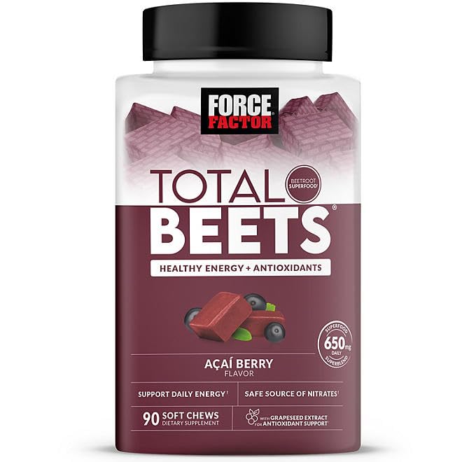 Totaal bieten, Beetwortel Superfood Zachte Kauwen, Acai Berry (90 ct.)