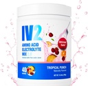 IV2 Premium Hydration Powder - Sugar-Free Electrolyte Mix + Aminozuren & Essentiële Vitaminen I Vegan, Non-GMO, Glutenvrij, Cafeïnevrij (40 porties)