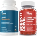 Dr. Tobias Adult Multivamin & Apple Cider Vinegar Gummies, ondersteunt energie, immunity & Gut Health, met 42 Fruit & Fruits Plus Probiotica, Cludes The Mother, Folate, B12