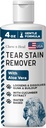Kauw + Heal Labs Pet Tear Stain Remover voor honden - 4 oz Water-Based Dog Eye Wash & Cleaner - Lost Gunk & Buildup - Aloë Vera & Cumber Extract