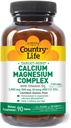 Land Life Target-Mins Calcium Magnesium met vitamine D-complex, 1000mg/500mg/10mcg, 90 tabletten, Gecertificeerd Glutenvrij, Gecertificeerd Vegetarisch