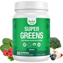 Nested Naturals Super Greens Daily Superfood Powder - Gecertificeerd USDA Organic Green Powder w/20+ Whole Foods, Spirulina Powder, Tarwe & Barley Grass - Probiotica, Vezel & Enzymes - Original Flavor, 60