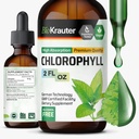 BIO KRAUTER Liquid Chlorofyl Drops - Cleanse & Immune Support - Internal Deodorant - Natrium Koper Chlorofyl Extract Supplement - 2 fl oz