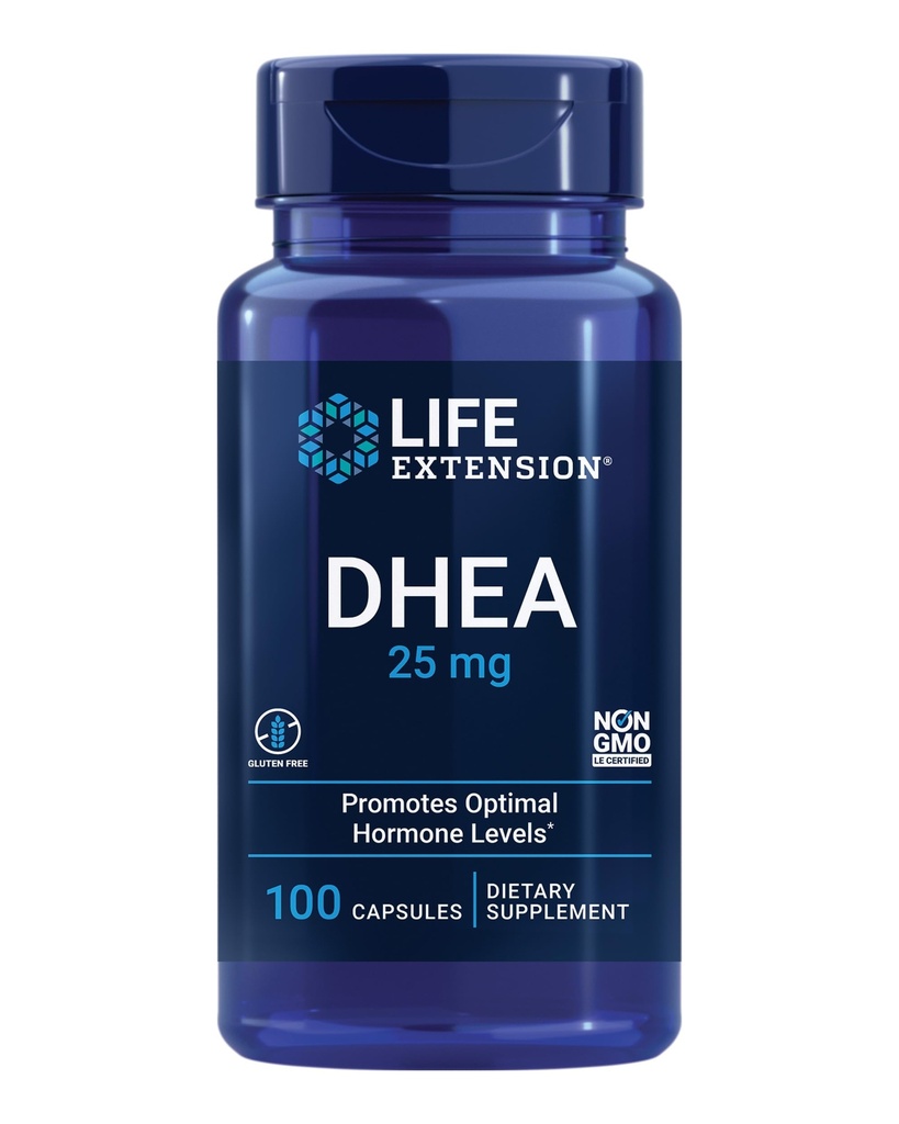 Levensverlenging Lithium 1000 mcg en DHEA 25 mg - Brain Health, Anti-Aging, Longevity, Immune & Sexual Health Supplements - 100 Tellen