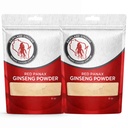 Red Panax Ginseng Powder with Natural Ginsenosides (16 oz)- Ondersteunt gezonde energie, vitaliteit, Mood en meer, Korean Panax Ginseng Root Powder for Smoothies, Coffee or Drinks (2 Packs)