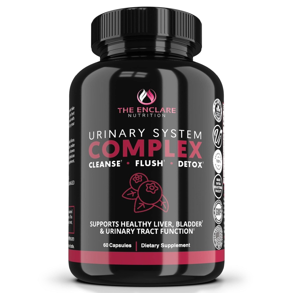 THE ENCLARE NUTRITION D Mannose with Cranberry Pills, Urinary Tract Health UTI Support, Kidney, Bladder, Liver Cleanse, Detox. D-mannose 1000mg Capsules, Cranberry Juice Powder, Dandelion & Hibiscus