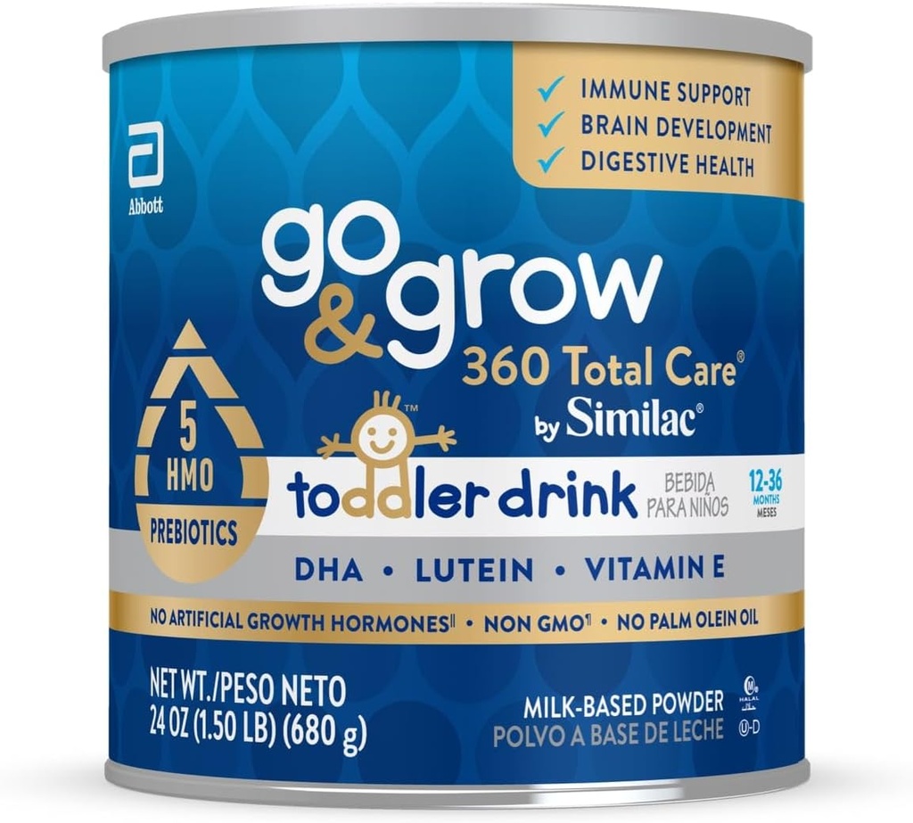 Ga & groeien 360 Total Care door Similac peuter voedingsdrank, heeft 5 HMO's, poeder, 24-oz Can