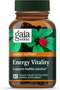 Gaia Herbs Energy Vitality - Energy Support Supplement to Maintain Healthy Energy and Stress levels - with Ginkgo, Ginseng, Green Tea, and Nettle* - 60 Vegan Liquid Phyto-Capsules (20-Day Supply)