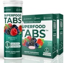 Superfood Tabs Superfoods Company Detox Cleanse Drink - Voedingssupplement voor vrouwen en mannen - Ondersteuning Gezond gewicht, spijsverterings-gezondheid, hunkeren & Bloating Relief - Mixed Berry Flavor [60 tabletten]