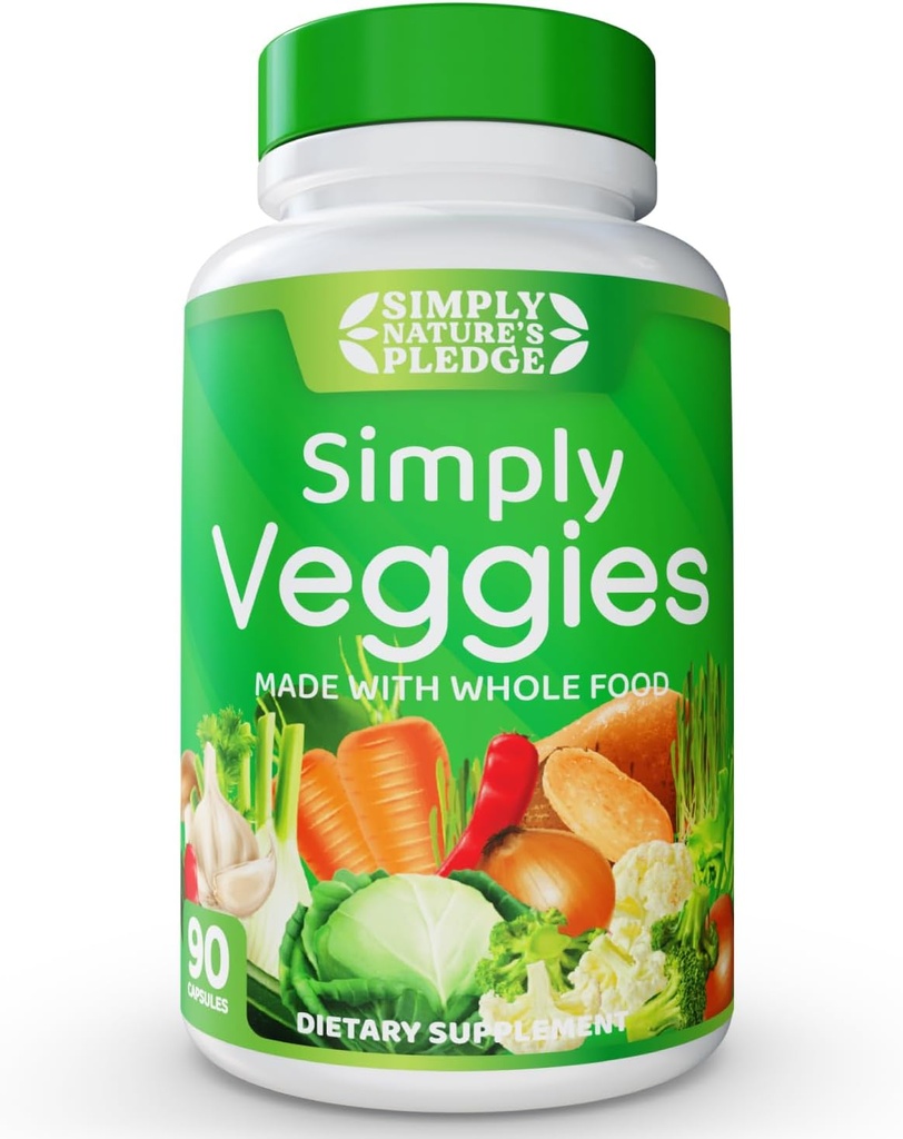 Simply Nature's Pledge - Gemaakt met Whole Food Superfoods, verpakt met Beta Caroteen & 18 Verschillende Groenten - 100% Sojavrij