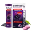 Sambucol Black Vlierbes Bruistabletten - Vlierbes met zink en vitamine C voor volwassenen, Vlierbes oplossen tabletten, Bessen - 15 Tellen