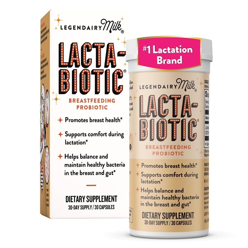 Legendairy Lait Lacta-Biotic Allaitement Probiotique. Suppléments d'allaitement.