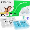 Ear Plugs for Sleep (14 Pairs), Soft Silicone Earplugs, Reusable, Sleeping, Noise Sound Cancelling, Swimming, Work