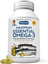 ANDREW LESSMAN Maximum Essential Omega-3 Orange - 360 Softgels - Ultra-Pure, High Potency Omega-3 Oils. Hoge DHA, geen maagklachten, geen lastpakken, geen kwik. Klein Makkelijk doorslikken Softgels
