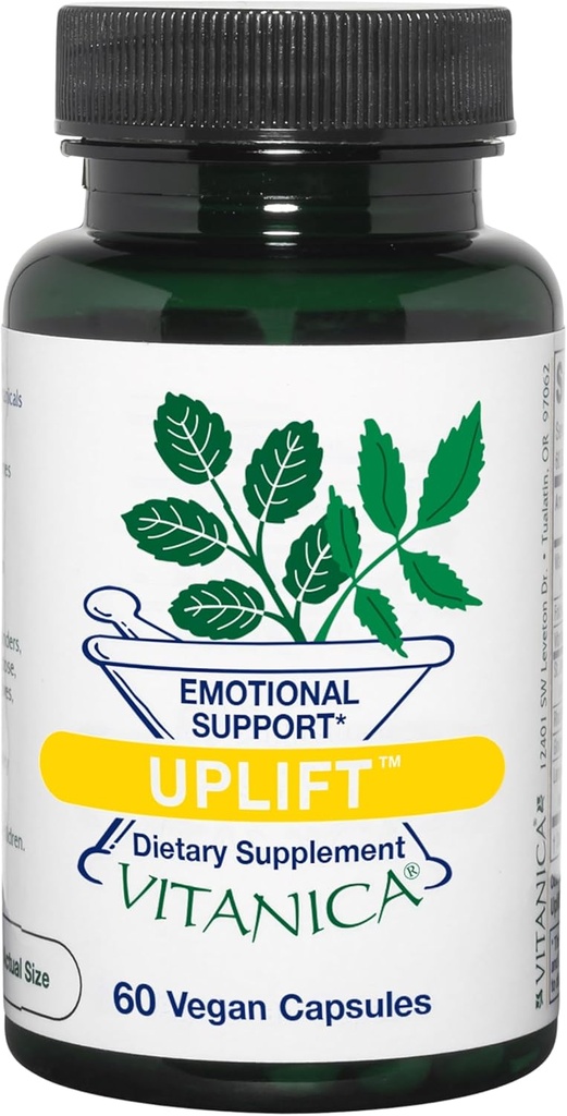 Vitanica Uplift, Mood and Emotional Support, Vegan/Vegetarisch, 60 capsules