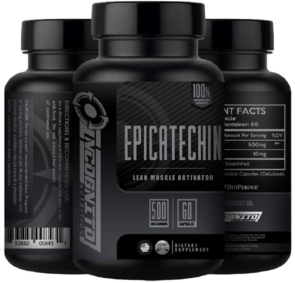 EPICATECHIN Extra sterkte 500 MGS per portie x 60 porties helpt bij het bevorderen van spiermassa en kracht Verhoog eiwitsynthese Kan verminderen Myostatin (1)