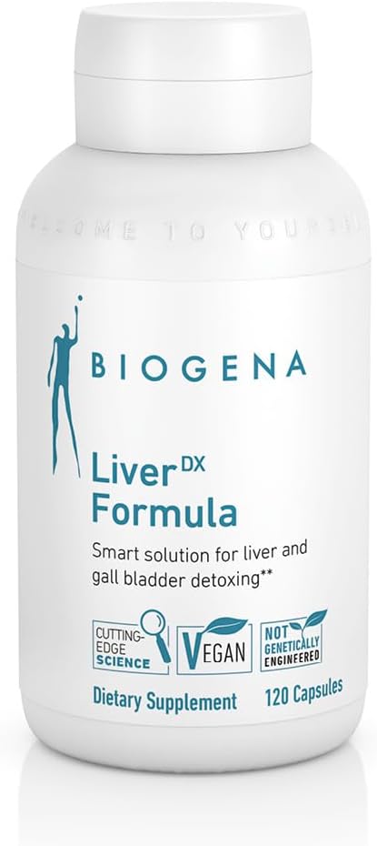 BIOGENA WISSEN SCHAFFT GESUNDHEIT LiverDX Formula Supplement - Lever- en galblaasontgifting, reiniging en reparatie** (Milk Thistle, Artichoke & Dandelion Extract, Lecithin)