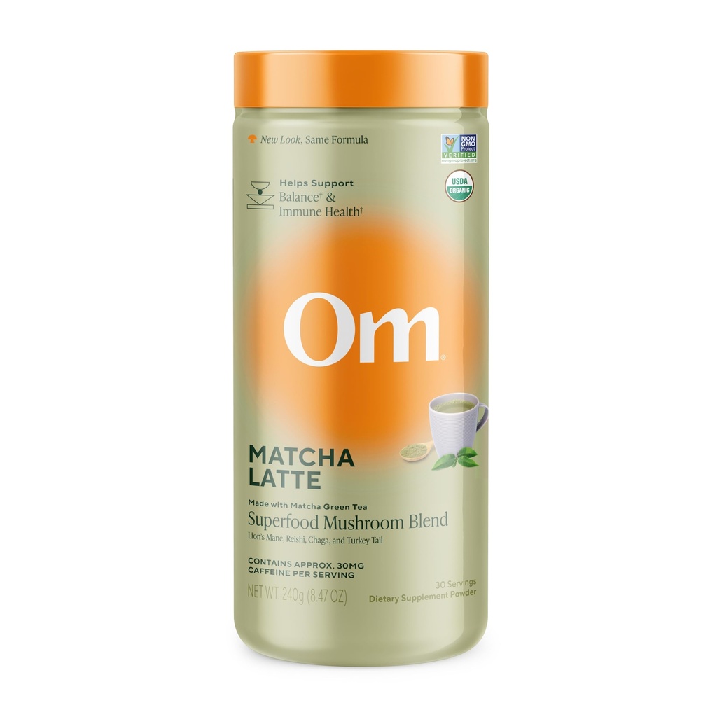 Om Paddestoelen Superfood Matcha Latte Blend Groene Paddestoelenpoeder met Lion