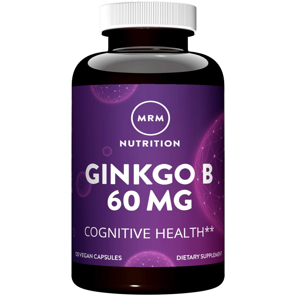 MRM Nutrition Ginkgo B 60mg. Sans gluten + végétalien 120 portions