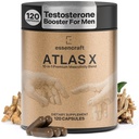 ATLAS X 10-in-1 Mannelijkheid Maximiser Supplement voor mannen - Energie, Sterkte en vitaliteit Capsules met Shilajit, Ashwagandha, Zink, Safed Musli, Tongkat Ali, Black Maca, Fadogia Agrestis, 2 maand levering
