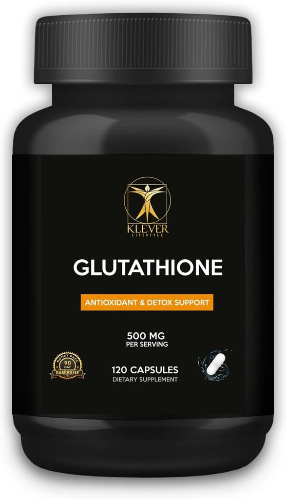 Klever Lifestyle (en anglais seulement) Glutathion (en anglais seulement) Supplément antioxydant (en anglais seulement) Soutient la santé cellulaire, la désintoxication, la réparation tissulaire et la fonction immunitaire (en anglais seulement) 120 capsules (en anglais seulement) 500mg par portion