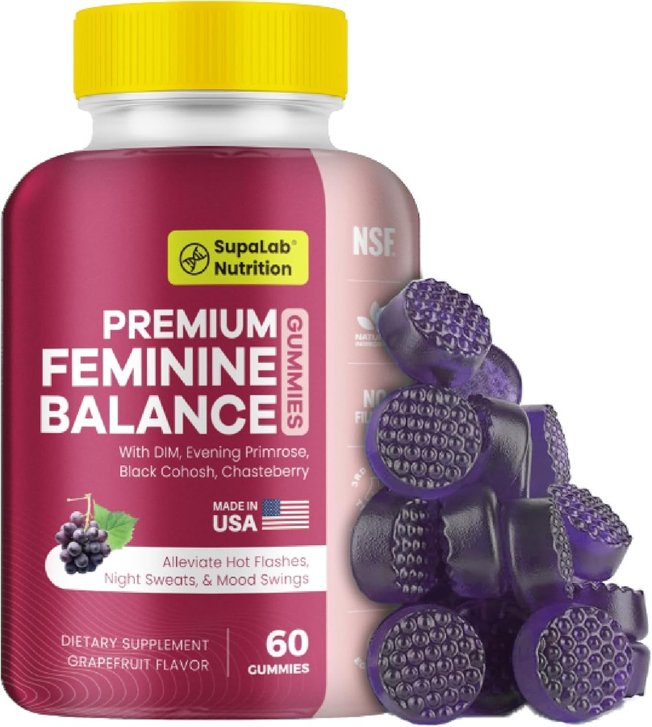 Vrouwelijke balans Gummies, Menopauze Gezondheidsondersteuning, 60 Gummies