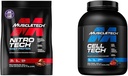 MuscleTech Whey Protein Powder Nitro-Tech Whey Protein Isolate & Peptides & nohydrate Powder Cell-Tech Creatine Powder