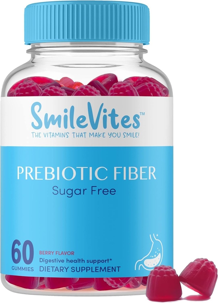 Prebiotic Fiber Gummies for Dispensive Health Ondersteunt Gut Bacteria & Dispensive Regularity Vegan, Keto, Kosher Glutenvrije, niet-GMO, Plant-Based Natural Berry Flavor