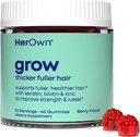 Haar eigen Grow Gummies, Promoot dikker haar, met Biotine, Keratine en paardenstaart, Ondersteunt Fuller haar, gezonde haargroei, Berry smaak, 60 Gummies