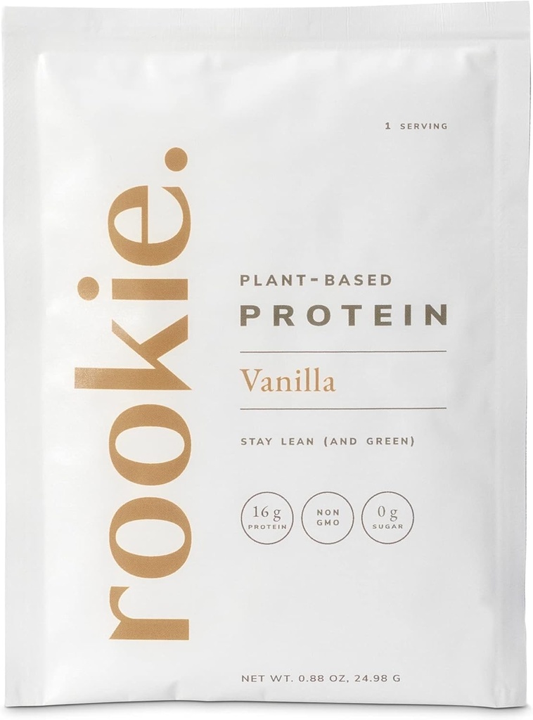 Rookie Wellness Plant-Based Probiotic Protein - Organic Pea Protein Powder with Complete Amino Acid Profile, Gut-Healthy Prebiotics & Probiotics, & Over 25 Vitaminen & Minerals (10 Sachets, Vanille)