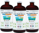 LIQUIDHEALTH Daily Multi Mineral Liquid Supplement with Fulvic Acid, Plant Based Ionic Aquamin Sea Trace Ocean Minerals - Immune Support, Energy, Gut Health, Detox - Made in USA, Vegetarisch (3 Pack)