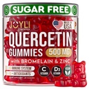 JOYLI Quercetine Gummies - Quercetine met bromelaïne Zink Vitamine C & Vitamin D3 - Quercetine Supplement 500MG for Immuun System & Allergie - Quercetine for Kids and Adults - 60 Quercetine Chewable