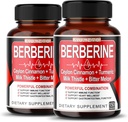 8 in 1 Berberine supplement - Per capsule Biedt - Ondersteuning Digestie, Immuniteit - met Ceylon Cinnamon, Melkdistel, Kurkuma, Bittermeloen