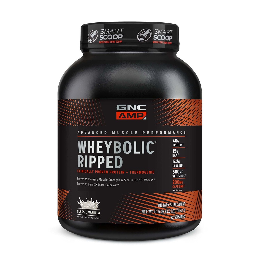 GNC AMP Wheybolic Ripped - Classic Vanilla (22 Servers)