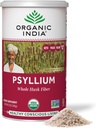 ORGANISCHE INDIA Whole Psyllium Husk Powder Organic - Psyllium Husk Fiber Supplement, Digestie Support, Veganistisch, Glutenvrij, Non-GMO, Oplosbare & Onoplosbaare Fiber Bron - 12 oz (pakket van 1)