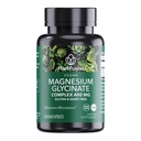 PlantFusion Vegan Magnesium Glycinate Complex 400 mg - Hoge Absorptie & Biobeschikbaarheid - Gecheleerd - Ondersteunt Spierontspanning, Slaap, Cardio Gezondheid, Stress Relief, en Energieproductie - Niet GGO